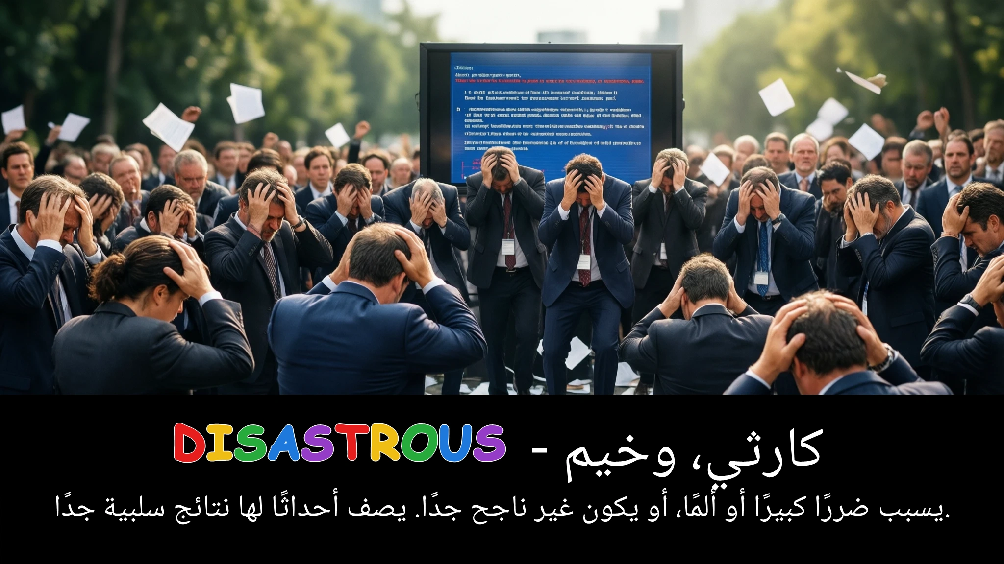Arabic Illustration for disastrous